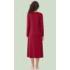 imageWiWi Nightgowns for Women Soft Sleepwear Long Sleeve Nightshirts Pajamas Gown Viscose from Bamboo Sleepwear SXXLAwine Red