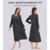 imageWiWi Nightgowns for Women Soft Sleepwear Long Sleeve Nightshirts Pajamas Gown Viscose from Bamboo Sleepwear SXXLBcharcoal Heather
