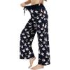 imageWiWi Pajama Pants for Women Plus Size Pajamas Bottoms Wide Leg Lounge Soft Pj SweatpantsViscose Made from Bamboo S4XApumpkin Spider on Orange