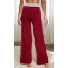 imageWiWi Pajama Pants for Women Plus Size Pajamas Bottoms Wide Leg Lounge Soft Pj SweatpantsViscose Made from Bamboo S4XAwine RedLight Heather Grey