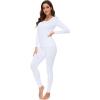 imageWiWi Soft Underwear for Women Thermal Long Johns Sets Super Warm Base Layer Top Pants Pajamas Set Viscose from Bamboo S3XApure White