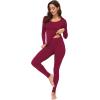 imageWiWi Soft Underwear for Women Thermal Long Johns Sets Super Warm Base Layer Top Pants Pajamas Set Viscose from Bamboo S3XAwine