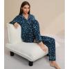 imageWiWi Viscose from Bamboo Pajamas Set for Women Soft Button Down Sleepwear Pj Lightweight Lounge Sets Loungewear SXXLAblue Flowers