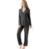 imageWiWi Viscose from Bamboo Pajamas Set for Women Soft Button Down Sleepwear Pj Lightweight Lounge Sets Loungewear SXXLAcharcoal Heather