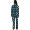 imageWiWi Viscose from Bamboo Pajamas Set for Women Soft Button Down Sleepwear Pj Lightweight Lounge Sets Loungewear SXXLAchristmas Elk on Green