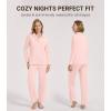 imageWiWi Viscose from Bamboo Pajamas Set for Women Soft Button Down Sleepwear Pj Lightweight Lounge Sets Loungewear SXXLAcream Pink