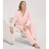 imageWiWi Viscose from Bamboo Pajamas Set for Women Soft Button Down Sleepwear Pj Lightweight Lounge Sets Loungewear SXXLAcream Pink