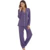 imageWiWi Viscose from Bamboo Pajamas Set for Women Soft Button Down Sleepwear Pj Lightweight Lounge Sets Loungewear SXXLAlavender