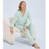 imageWiWi Viscose from Bamboo Pajamas Set for Women Soft Button Down Sleepwear Pj Lightweight Lounge Sets Loungewear SXXLAlight Green