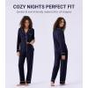 imageWiWi Viscose from Bamboo Pajamas Set for Women Soft Button Down Sleepwear Pj Lightweight Lounge Sets Loungewear SXXLAnavyWhite Dots