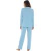 imageWiWi Viscose from Bamboo Pajamas Set for Women Soft Button Down Sleepwear Pj Lightweight Lounge Sets Loungewear SXXLApale Blue