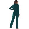 imageWiWi Viscose from Bamboo Pajamas Set for Women Soft Button Down Sleepwear Pj Lightweight Lounge Sets Loungewear SXXLApeacock Green
