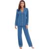 imageWiWi Viscose from Bamboo Pajamas Set for Women Soft Button Down Sleepwear Pj Lightweight Lounge Sets Loungewear SXXLAprussian Blue