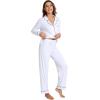 imageWiWi Viscose from Bamboo Pajamas Set for Women Soft Button Down Sleepwear Pj Lightweight Lounge Sets Loungewear SXXLApure White