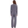imageWiWi Viscose from Bamboo Pajamas Set for Women Soft Button Down Sleepwear Pj Lightweight Lounge Sets Loungewear SXXLApurplish Grey