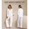 imageWiWi Viscose from Bamboo Pajamas Set for Women Soft Button Down Sleepwear Pj Lightweight Lounge Sets Loungewear SXXLAraw White
