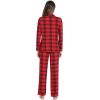 imageWiWi Viscose from Bamboo Pajamas Set for Women Soft Button Down Sleepwear Pj Lightweight Lounge Sets Loungewear SXXLAred Plaid