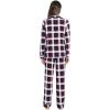 imageWiWi Viscose from Bamboo Pajamas Set for Women Soft Button Down Sleepwear Pj Lightweight Lounge Sets Loungewear SXXLAred Stripe Plaid
