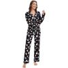imageWiWi Viscose from Bamboo Pajamas Set for Women Soft Button Down Sleepwear Pj Lightweight Lounge Sets Loungewear SXXLAwhite Ghost on Black