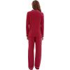 imageWiWi Viscose from Bamboo Pajamas Set for Women Soft Button Down Sleepwear Pj Lightweight Lounge Sets Loungewear SXXLAwine Red