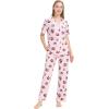 imageWiWi Viscose from Bamboo Pajamas Set for Women Soft Button Down Sleepwear Pj Lightweight Lounge Sets Loungewear SXXLBcoffee Cup