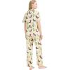 imageWiWi Viscose from Bamboo Pajamas Set for Women Soft Button Down Sleepwear Pj Lightweight Lounge Sets Loungewear SXXLBdog and Cactus
