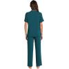 imageWiWi Viscose from Bamboo Pajamas Set for Women Soft Button Down Sleepwear Pj Lightweight Lounge Sets Loungewear SXXLBpeacock Green