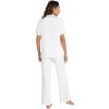 imageWiWi Viscose from Bamboo Pajamas Set for Women Soft Button Down Sleepwear Pj Lightweight Lounge Sets Loungewear SXXLBpure White