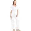 imageWiWi Viscose from Bamboo Pajamas Set for Women Soft Button Down Sleepwear Pj Lightweight Lounge Sets Loungewear SXXLBwhite Stars