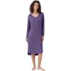 imageWiWi Bamboo Nightgowns for Women Soft Long Sleeve Sleep Shirt Sleepwear Comfy Loungewear Plus Size Nightshirts S4XAlavender