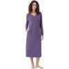 imageWiWi Nightgowns for Women Soft Sleepwear Long Sleeve Nightshirts Pajamas Gown Viscose from Bamboo Sleepwear SXXLAlavender