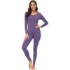 imageWiWi Soft Underwear for Women Thermal Long Johns Sets Super Warm Base Layer Top Pants Pajamas Set Viscose from Bamboo S3XAlavender