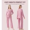 imageWiWi Maternity Nursing Pajama Set 2 Piece Bamboo Viscose Breastfeeding Pajamas Womens Pregnancy Sleepwear SXXLPurple Powder