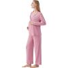 imageWiWi Maternity Nursing Pajama Set 2 Piece Bamboo Viscose Breastfeeding Pajamas Womens Pregnancy Sleepwear SXXLPurple Powder