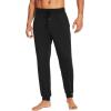 imageWiWi Mens Bamboo Viscose Pajama Jogger Pants 1 or 2 Pack Open Fly Lounge Bottoms Sleep Long Pj Joggers Sweatpant SXXLBblackNavy