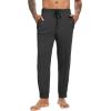imageWiWi Mens Bamboo Viscose Pajama Jogger Pants 1 or 2 Pack Open Fly Lounge Bottoms Sleep Long Pj Joggers Sweatpant SXXLBcharcoal HeatherBlue Depth
