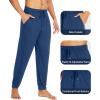imageWiWi Mens Bamboo Viscose Pajama Jogger Pants 1 or 2 Pack Open Fly Lounge Bottoms Sleep Long Pj Joggers Sweatpant SXXLBcharcoal HeatherDark Blue
