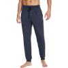 imageWiWi Mens Bamboo Viscose Pajama Jogger Pants 1 or 2 Pack Open Fly Lounge Bottoms Sleep Long Pj Joggers Sweatpant SXXLBmidnight BlueFog Blue