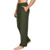 imageWiWi Mens Bamboo Viscose Pajama Pants Soft Lounge Bottoms Knit Big and Long Sweatpants Lightweight Sleep Pant Drawstring S4XAdark Fence Green