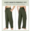 imageWiWi Mens Bamboo Viscose Pajama Pants Soft Lounge Bottoms Knit Big and Long Sweatpants Lightweight Sleep Pant Drawstring S4XAdark Fence Green