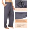 imageWiWi Mens Bamboo Viscose Pajama Pants Soft Lounge Bottoms Knit Big and Long Sweatpants Lightweight Sleep Pant Drawstring S4XAdark Grey