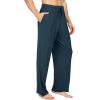 imageWiWi Mens Bamboo Viscose Pajama Pants Soft Lounge Bottoms Knit Big and Long Sweatpants Lightweight Sleep Pant Drawstring S4XAdeep Teal