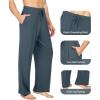 imageWiWi Mens Bamboo Viscose Pajama Pants Soft Lounge Bottoms Knit Big and Long Sweatpants Lightweight Sleep Pant Drawstring S4XAgrayish Blue