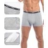 imageWiWi Mens Modal Underwear 4Pack Boxer Briefs MoistureWicking Tagless Shorts Soft Stretchy Brief SXXLBlack Heather Grey4 Pack
