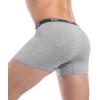 imageWiWi Mens Modal Underwear 4Pack Boxer Briefs MoistureWicking Tagless Shorts Soft Stretchy Brief SXXLBlack Heather Grey4 Pack