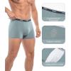 imageWiWi Mens Modal Underwear 4Pack Boxer Briefs MoistureWicking Tagless Shorts Soft Stretchy Brief SXXLBlackHeather GreyDeep Dusty BlueGreen