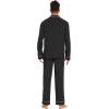 imageWiWi Mens Pajama Set Soft Sleepwear Button Down Pajamas Sets Classic Notch Collar Loungewear Viscose from Bamboo Pjs SXXLAblack