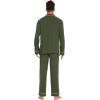 imageWiWi Mens Pajama Set Soft Sleepwear Button Down Pajamas Sets Classic Notch Collar Loungewear Viscose from Bamboo Pjs SXXLAdark Fence Green