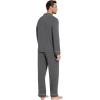 imageWiWi Mens Pajama Set Soft Sleepwear Button Down Pajamas Sets Classic Notch Collar Loungewear Viscose from Bamboo Pjs SXXLAdark Heather Grey
