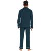 imageWiWi Mens Pajama Set Soft Sleepwear Button Down Pajamas Sets Classic Notch Collar Loungewear Viscose from Bamboo Pjs SXXLAdeep Teal